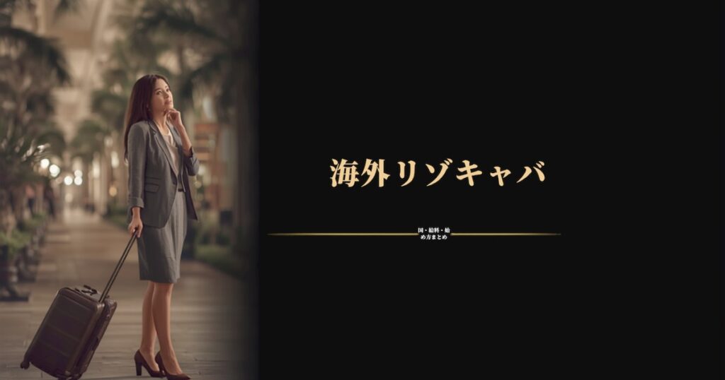 海外リゾキャバ完全ガイド|国・給料・始め方まとめ